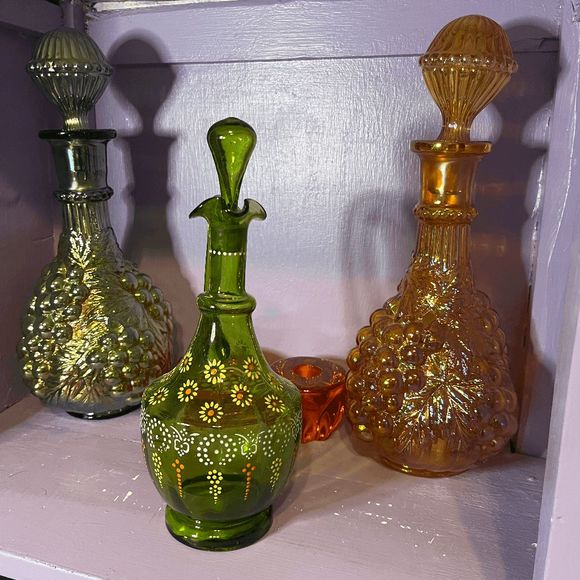 Vintage Cruet Early Northwood Glass Victorian Green - Picture 6 of 6